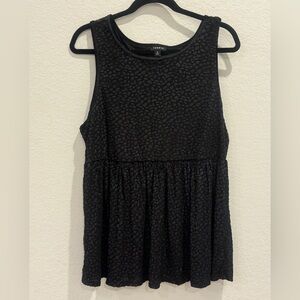 Torrid Black Textured Tank Top